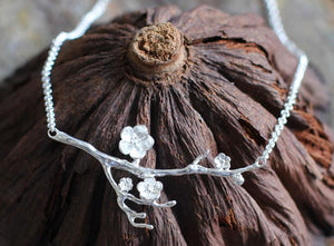 Cherry Blossom Branch Necklace